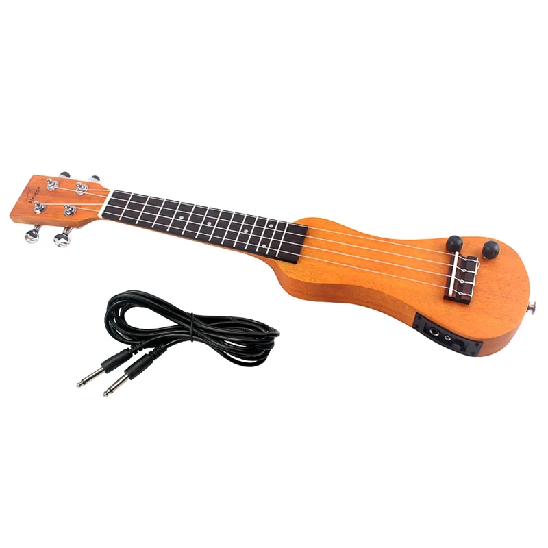 21 Inch Electric Ukulele Solid Wood Creative Peanut Shell Mahogany Peanut Shaped UKE Ukulele