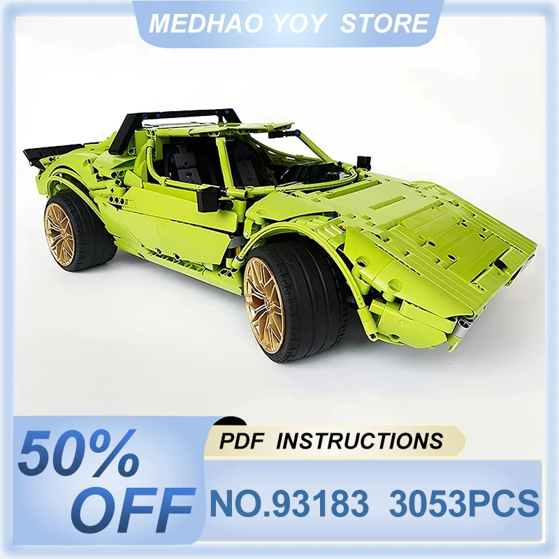 

New Supercar MOC-93183 Technical Speed Sports Car Model Building Blocks Bricks Educational Puzzle Toys Brithday Gifts For Kids