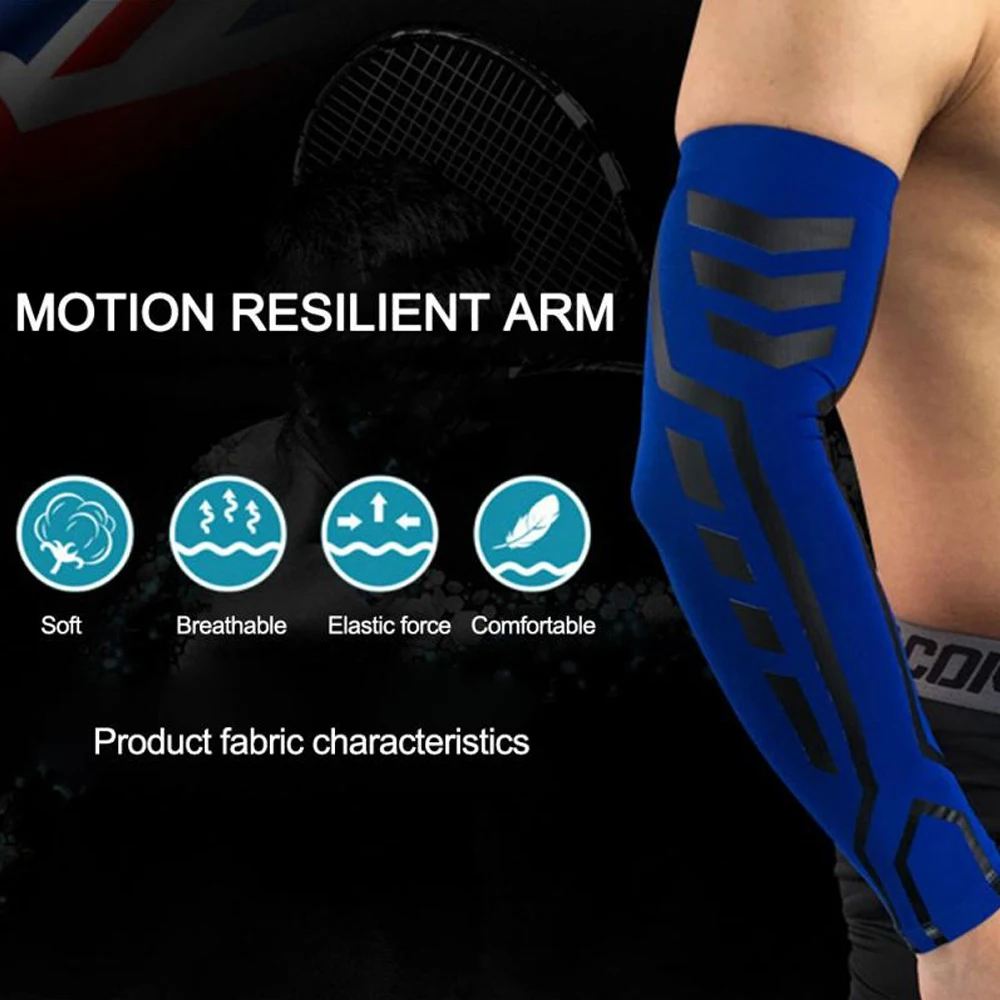 1PC Sports Arm Compression Sleeve Basketball Cycling Arm Warmer Summer Running UV Protection Volleyball Sunscreen Bands