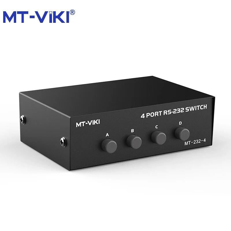 MT-VIKI 4 Port RS232 Serial port switch DB9-pin COM port Sharer Suitable For Computer Printer 4 in1out MT-232-4