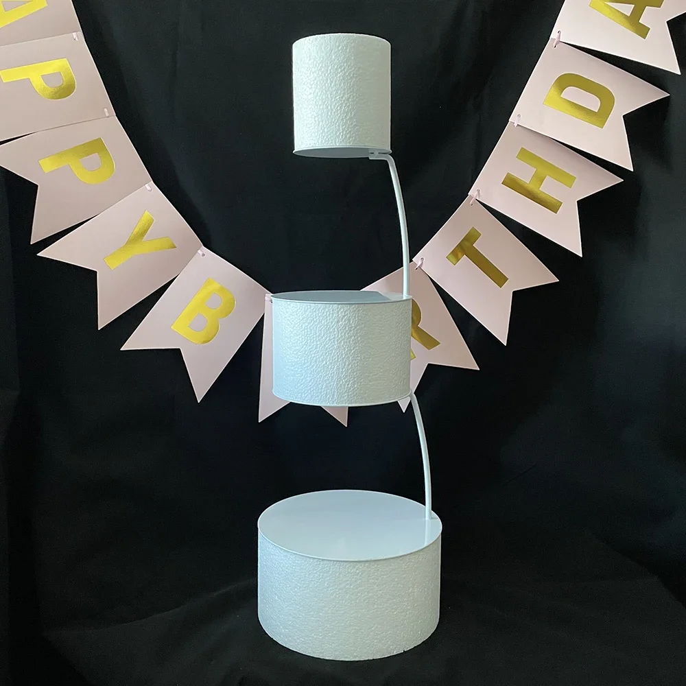 

White Metal Wedding Birthday Cake Decorative Stand Floating Cake Separator Topper Decoration Eid mubarak Baking mold Rabbit mold