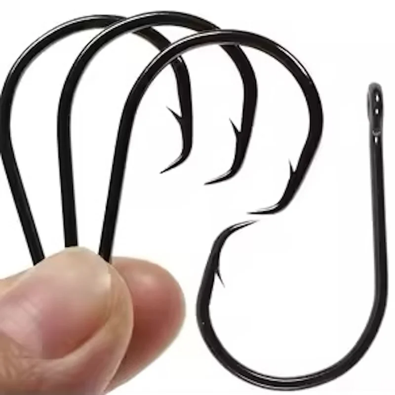 高炭素鋼タコ型サークルフック、棘付きマグロイカ釣り針、海釣り用高炭素魚釣り針