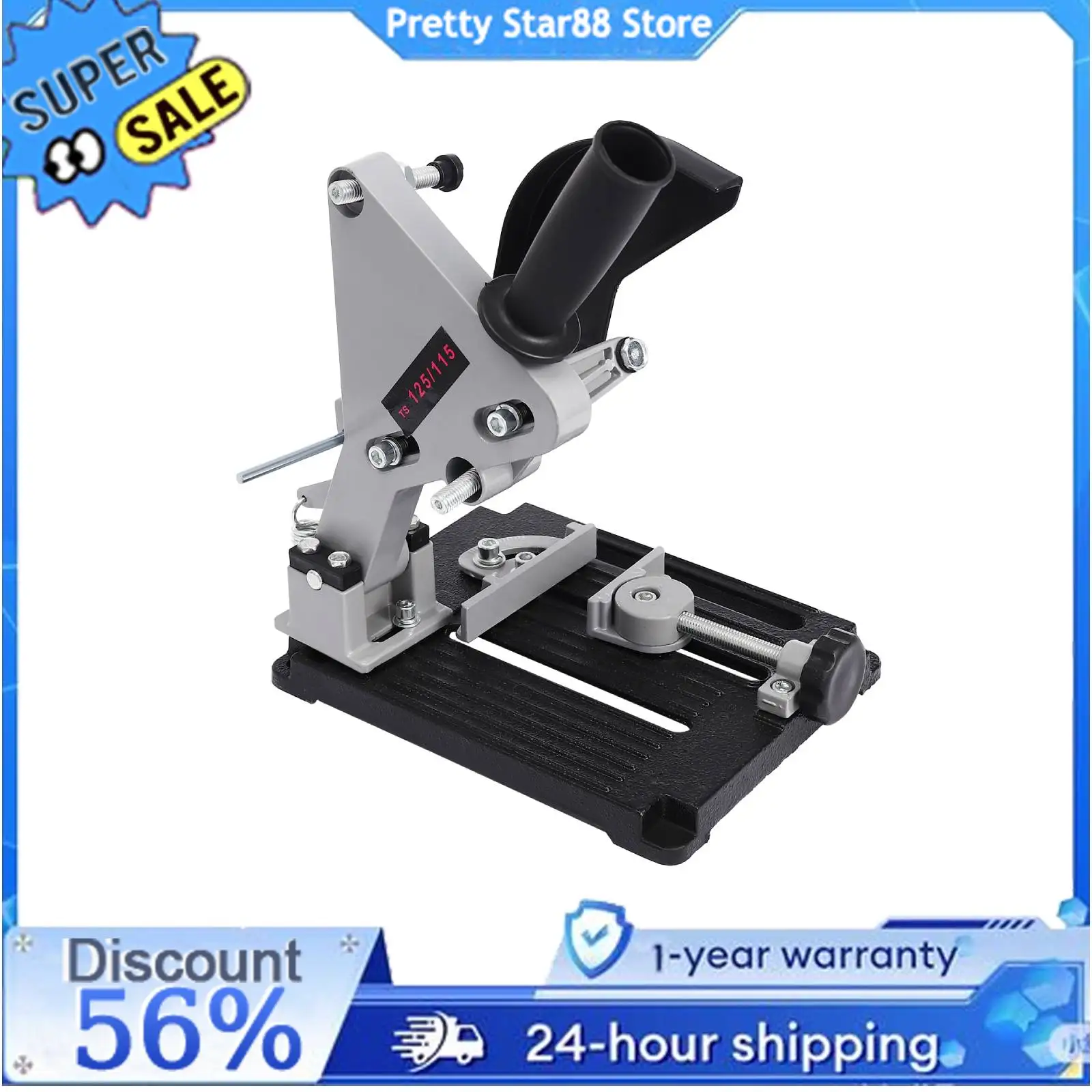 Soporte para amoladoras angulares Soporte de diseño ajustable para amoladoras angulares Soporte fácil de limpiar para amoladoras angulares para carpintería DIY