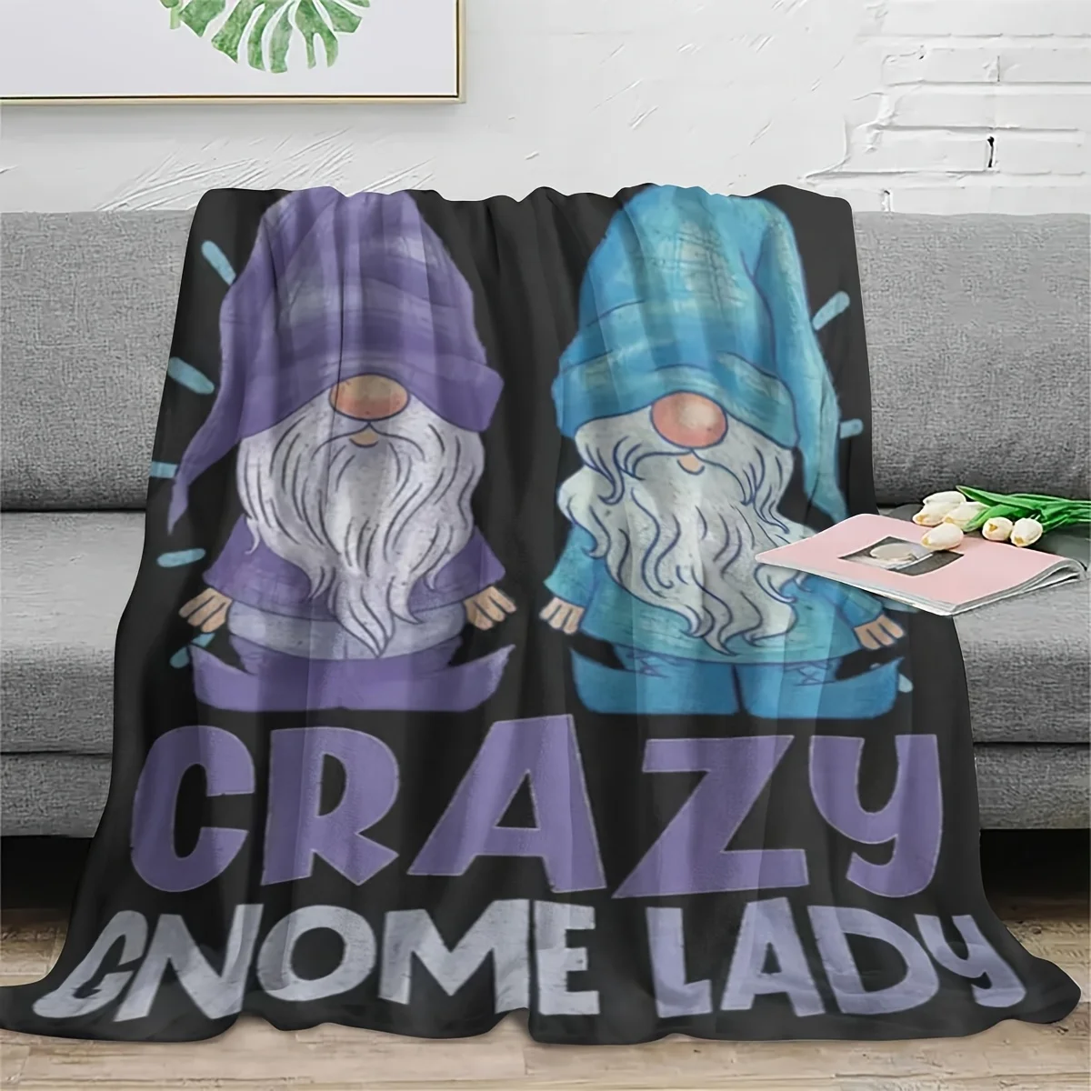 A Crazy Little Lady'S Flannel Blanket, Throw Blanket, Nap Blanket, Air Conditioning Blanket, And Office Sofa Blanket, Suitable f