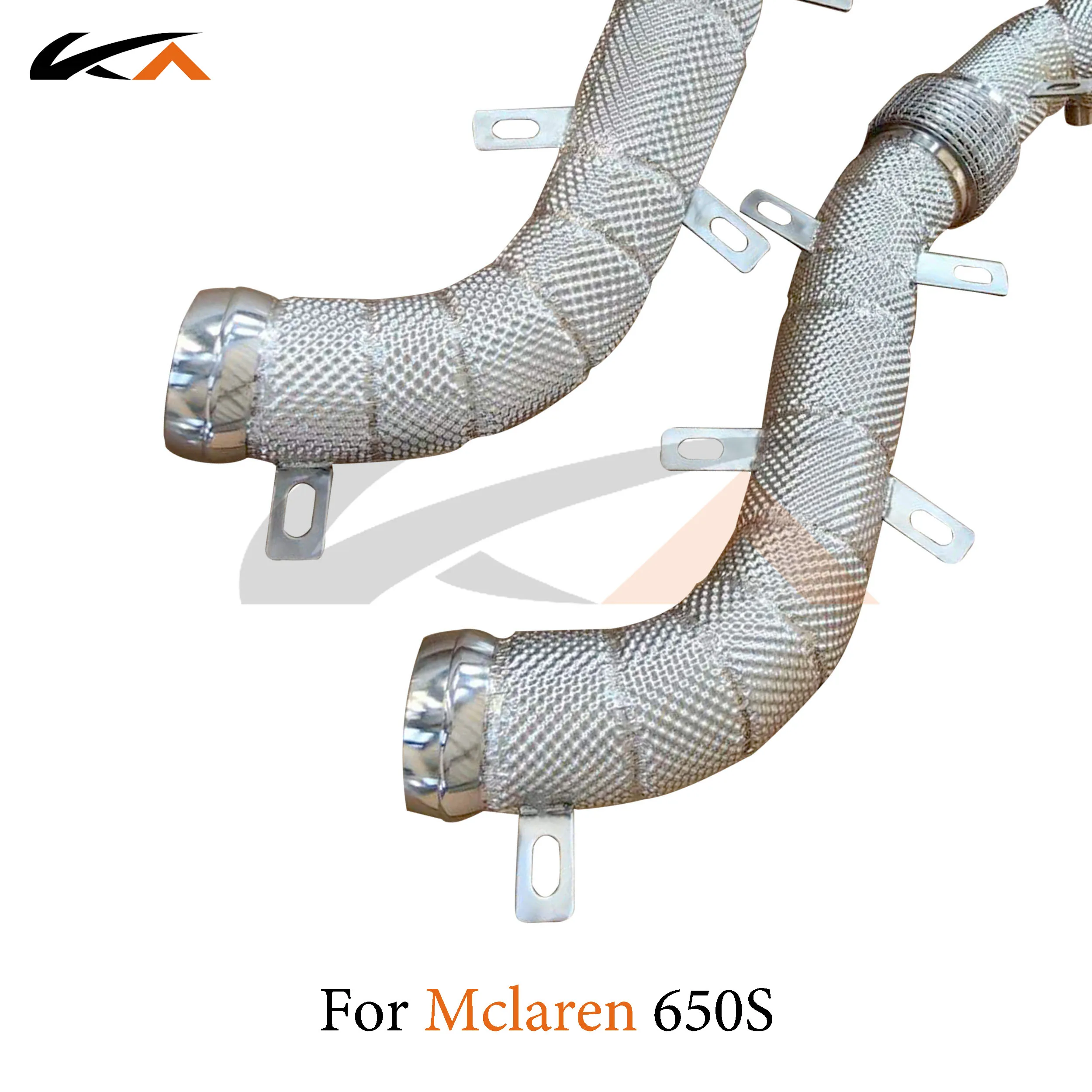 KA Tuning exhaust system header stainless downpipe for McLaren 650S axle pipe catalysis heat shield