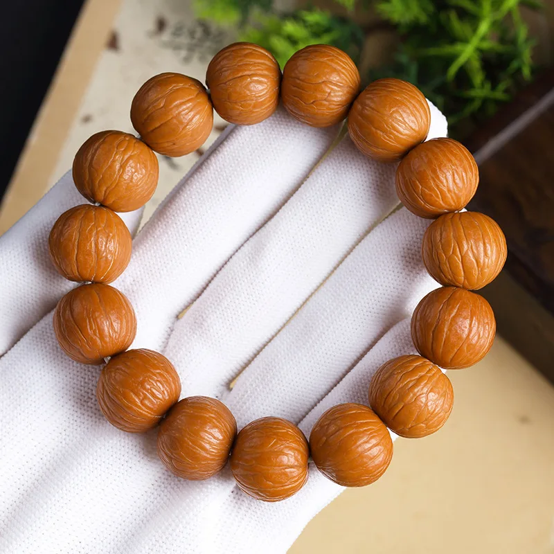 Phoenix Feather Monkey Head Bracelet Crafts Natural Jingbaleng Single Circle Small Walnut Bracelet High-End Monkey Head Buddha B