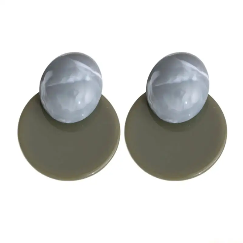 31BF Stylish Round Earrings Acrylic Texture 14g Featherlight Comfort Suitable for Special Event Everyday Styles