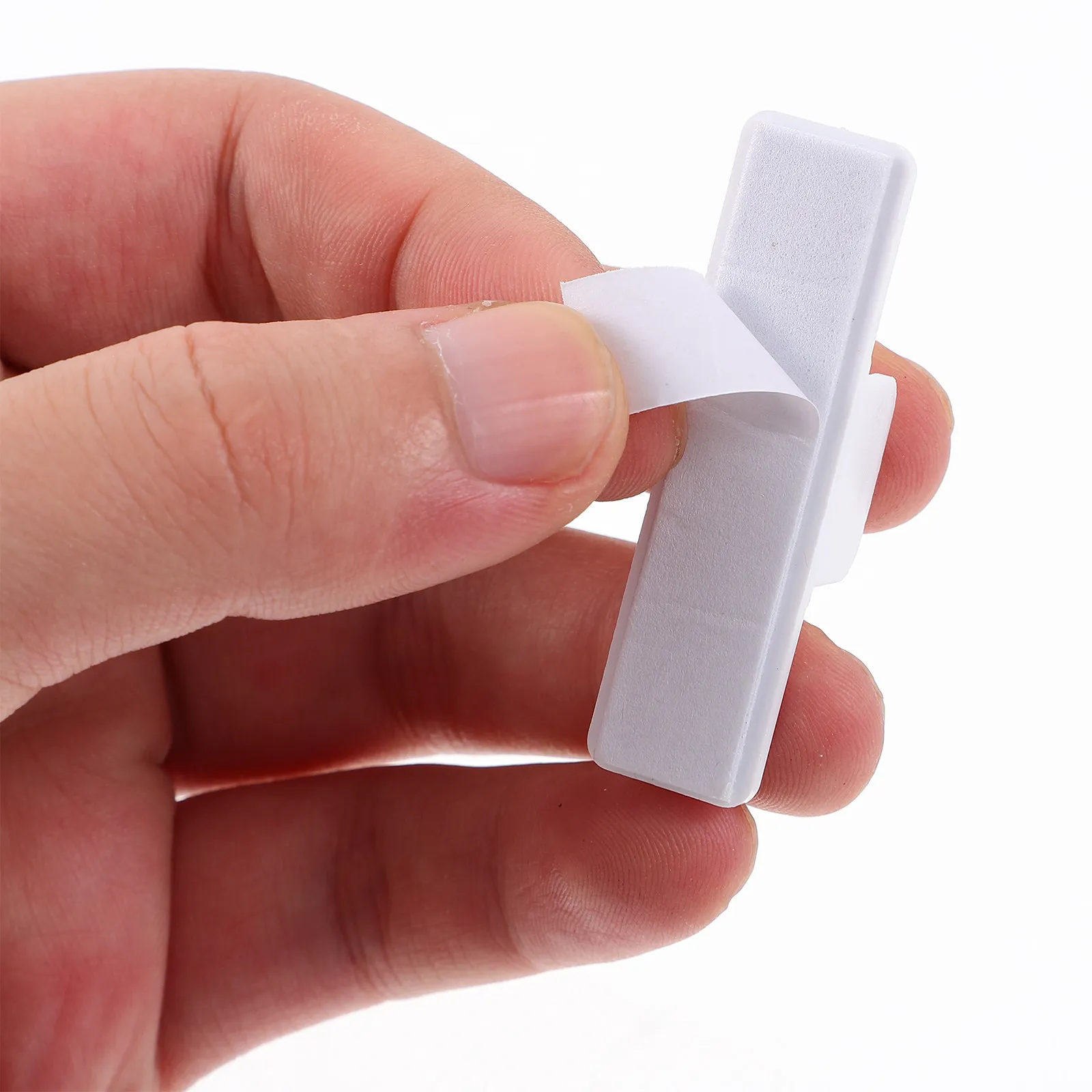 Self Adhesive Pen Holder Clips 20 Pack Plastic Marker Organizers for Whiteboards Teachers Nurses Students