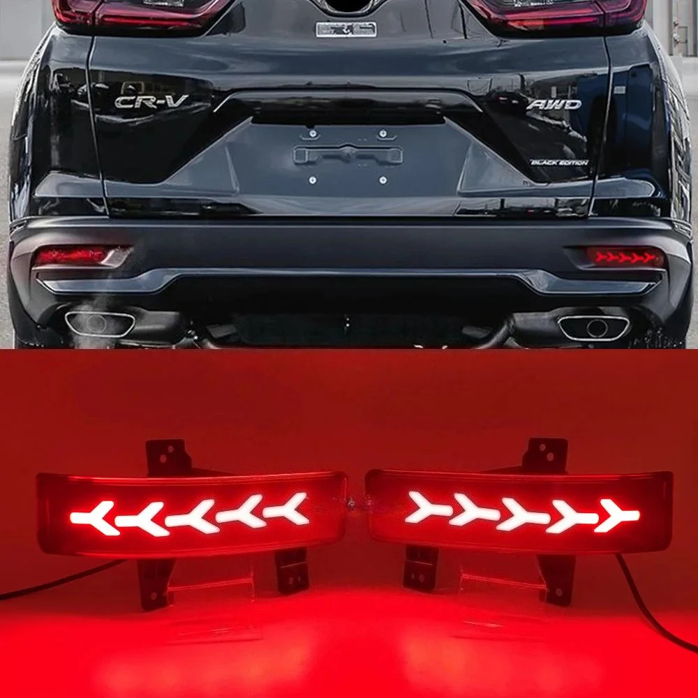 

1 Pair for Honda CRV CR-V 2020 2021 2022 Car Rear Bumper Light Brake Light Dynamic Flowing Turn Signal LED Reflector Lamp
