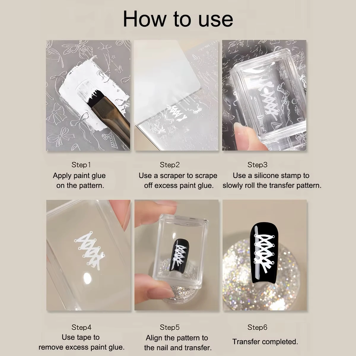Набор квадратных прозрачных си – обзор и цена Nail Art Stamping Kit