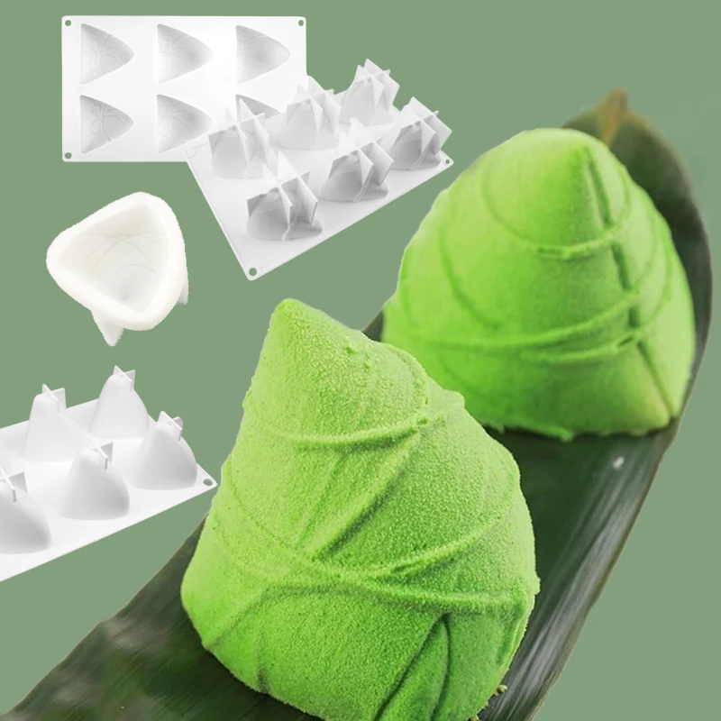 SHENHONG Silicone Cake Moulds Dragon Boat Festiva Zongzi Mousse Molds Kitchen Rice Dumpling Mold Chinese Pastries Baking Tools