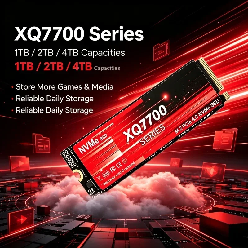 QX7700 M.2 SSD NVMe 1TB Ultra-high-speed NAND Internal Hard Drive for Ultrabooks, Tablet Computers, PC Laptop Storage Upgrade