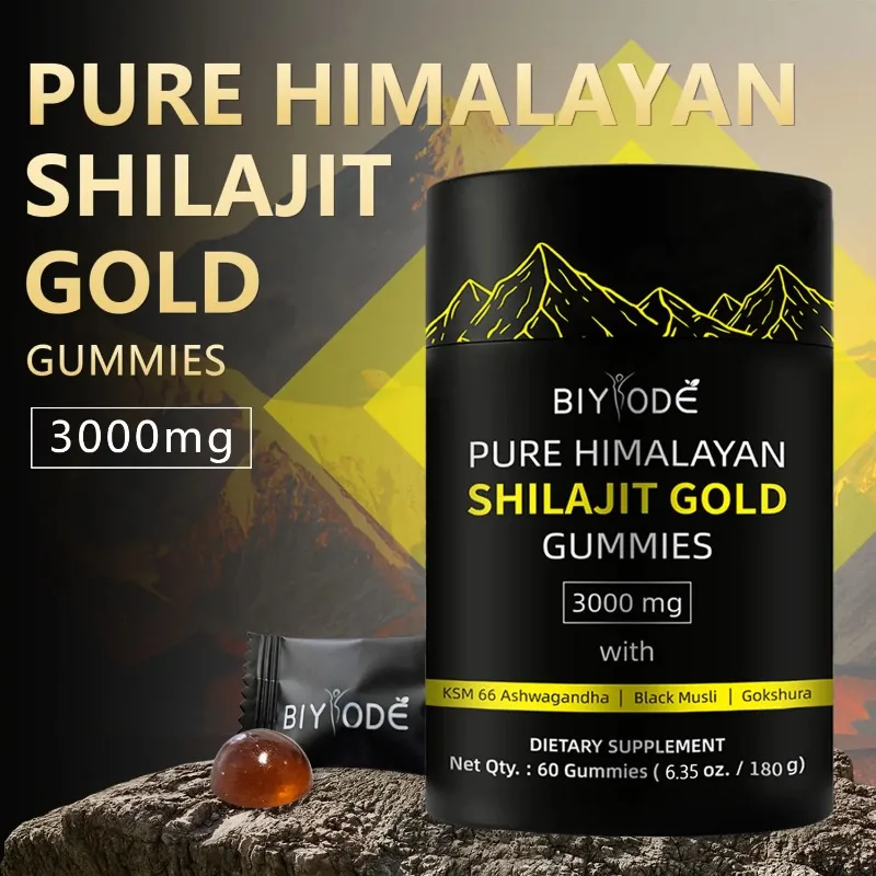 Original Himalayan Shilaji Resin Gummies 85+ 3000mg Trace Minerals Energy Boost Help wit Muscle Recovery Reduce Fatigue Easy Use