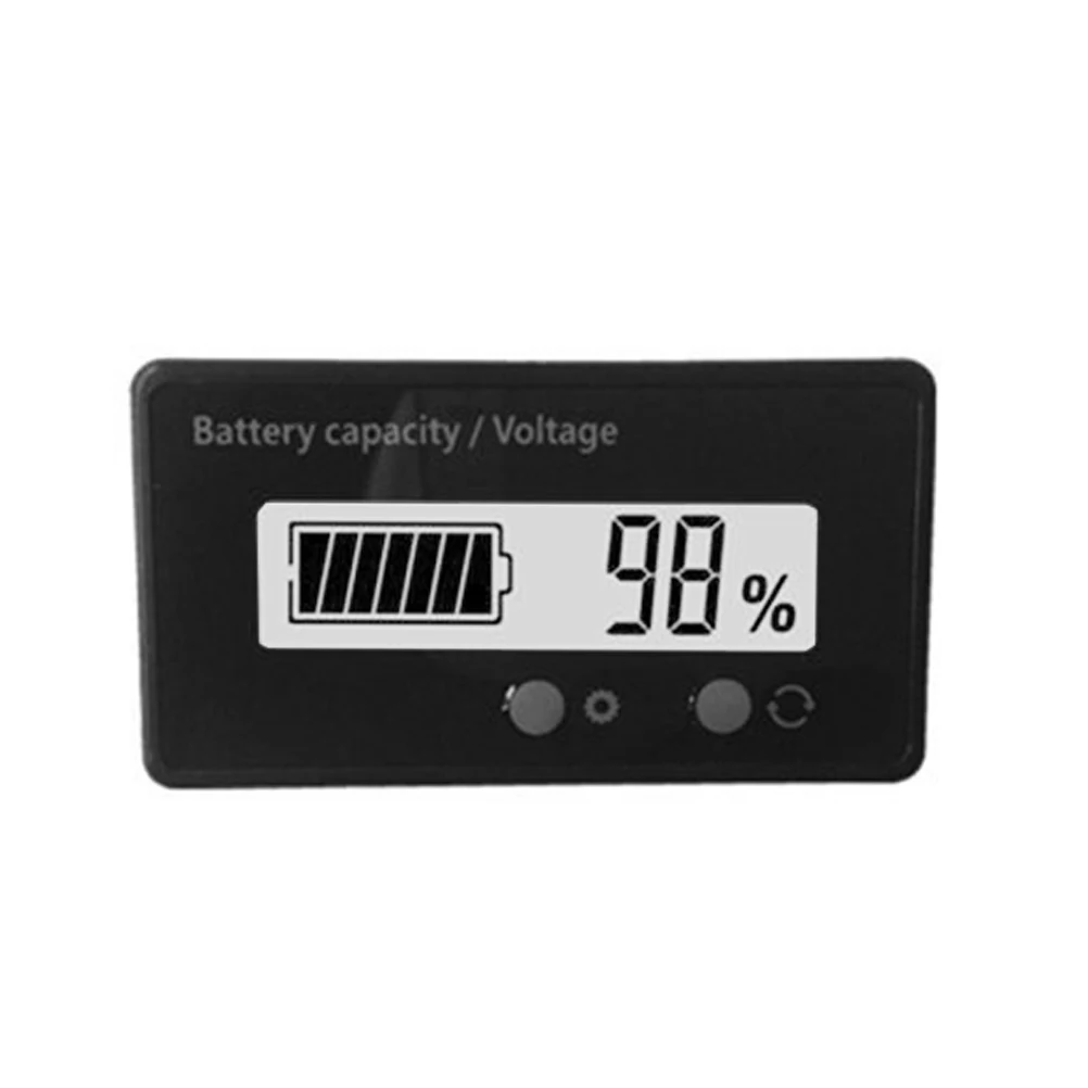

12V 24V 36V 48V Capacity Tester Voltage Voltmeter Lithium Digital Display Waterproof Shell LED Indicator Backlight Auto