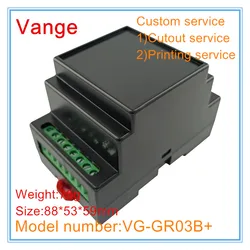 Vange din rail junction box terminal block 88*53*59mm ABS plastic enclosure case