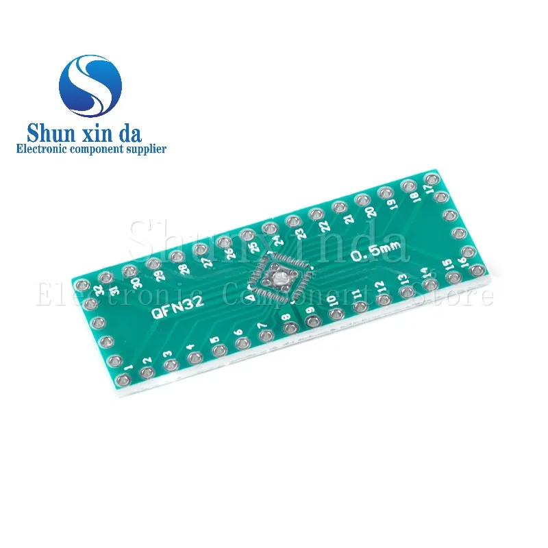 10PCS QFN32 QFN40 to DIP Transfer Board DIP Pin Board Pitch IC Adapter plate Conversion board 0.5MM QFN-40 QFN-32 QFN