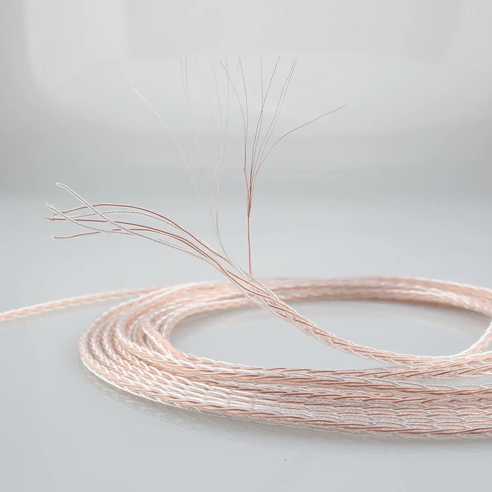 كابل سماعة الرأس Audiocrast DIY 6N OCC فضي PTFE لسلك سماعة الصوت OCC 807AC 807AG 807CU #1