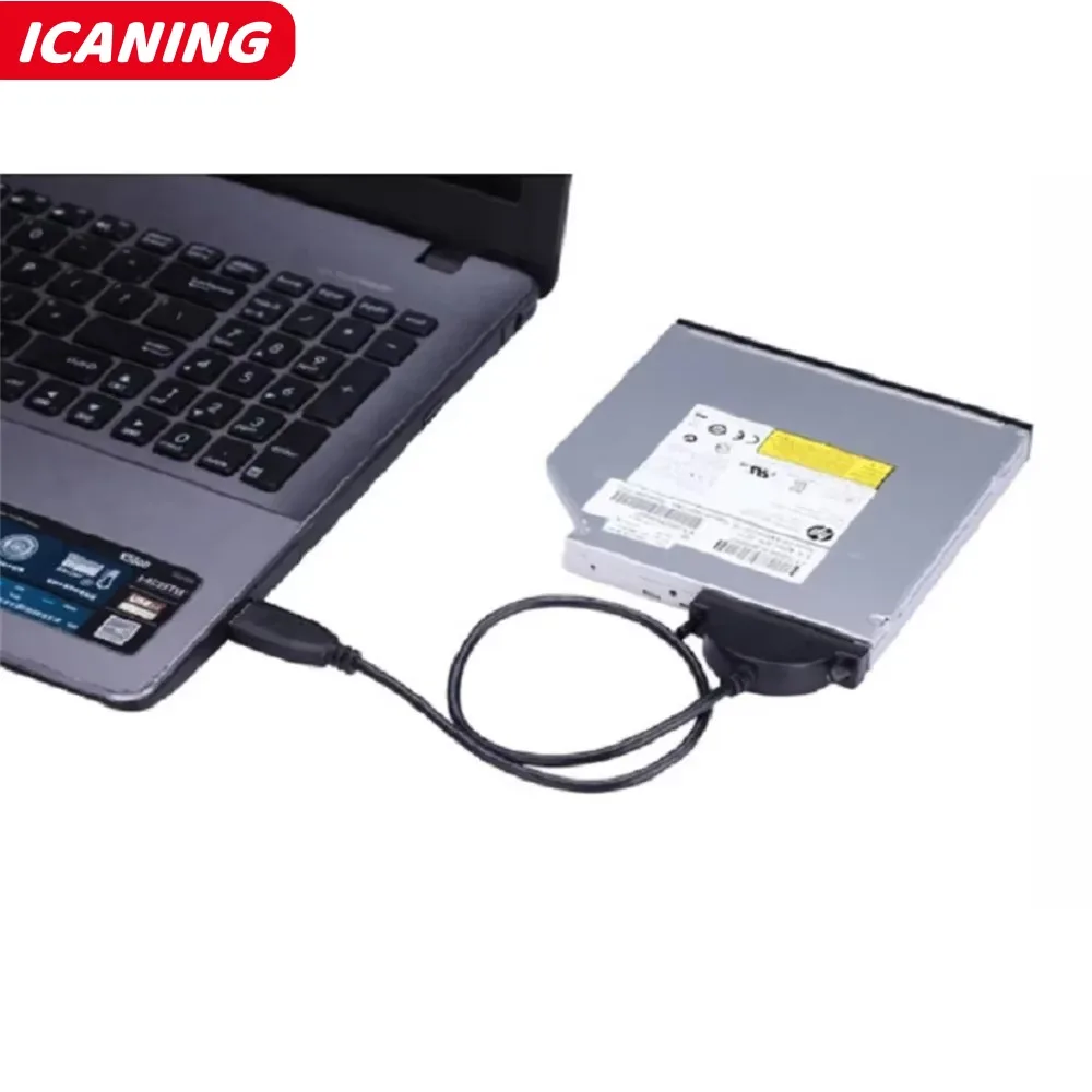 Cable SATA USB 2,0 a Mini Sata II 7 + 6 adaptador de 13 pines para ordenador portátil CD/DVD ROM convertidor de unidad delgada tornillos de Cable estilo estable