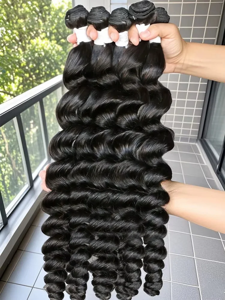 

40-дюймовый пучок свободных волн 15А, бирманские пучки человеческих волос, 1/3/4, пучки, высококачественные человеческие волосы, натуральные черные наращивания