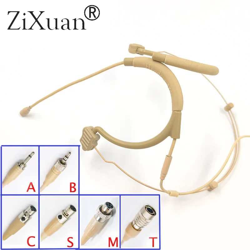 

Профессиональный микрофон-гарнитура для Sennheiser Shure AKG Bodypack 3,5 мм с замком, 4-контактный, 3-контактный, конденсаторный, толстый кабель для ношения головы