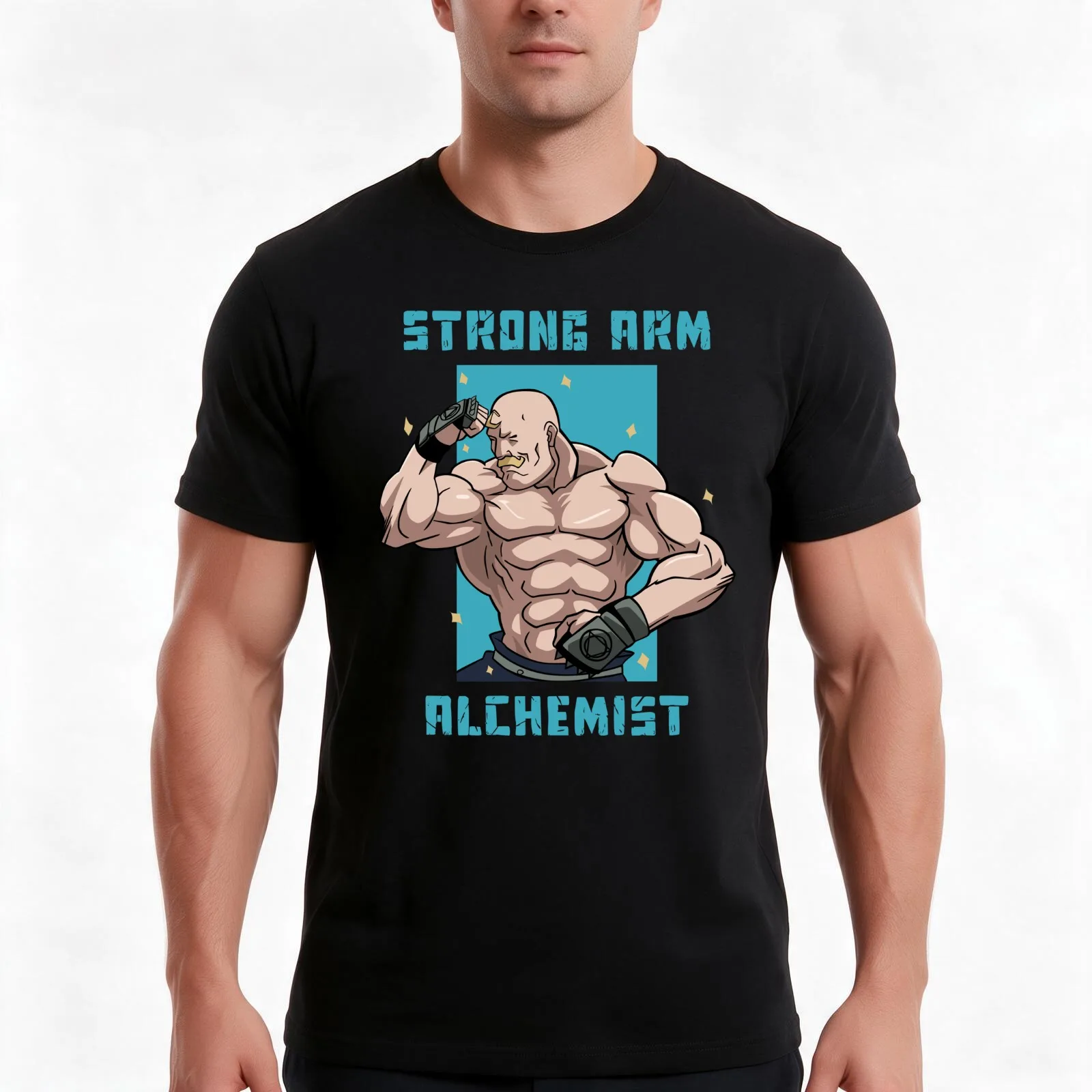 Alex Armstrong T-Shirt, Summer Casual Cotton Tee, Oversized Streetwear Tops, Vintage Graphic Print, Loose Fit Short Sleeve
