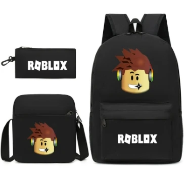 ملحقات ألعاب Roblox - مجموعة مكونة من 3 قطع (مجموعة حقيبة ظهر وحقيبة سفر للجنسين للطلاب) #2
