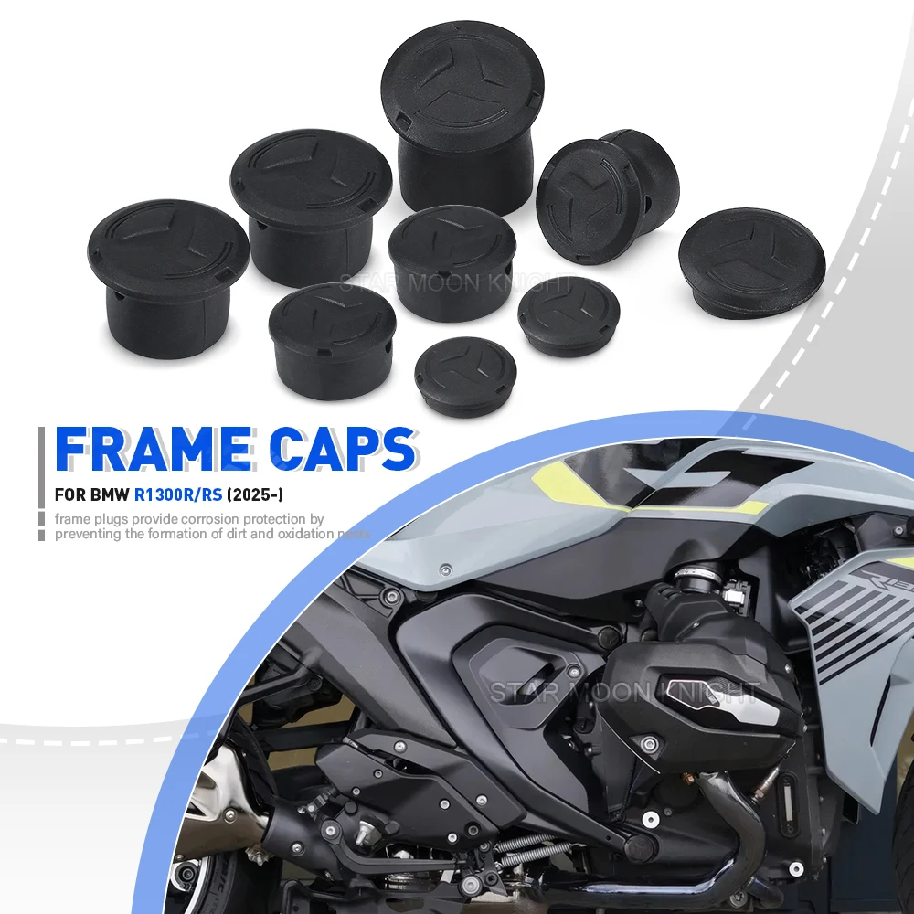 R1300R RS 2025- Rahmenloch-Abdeckkappen für BMW R 1300 R R1300 RS R 1300 RS Motorrad-Rahmenkappe Dekorations-Kit Zubehör