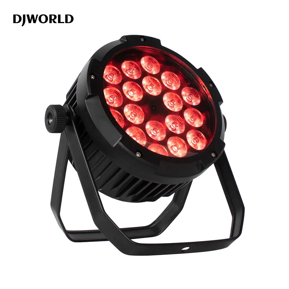 Efeito de iluminação LED Flat Par para Palco, efeito impermeável, RGBWA + UV, 6in 1, DMX, DJ, Disco, Festa, Férias, Natal, Bar, Clube, Show, 18x18W