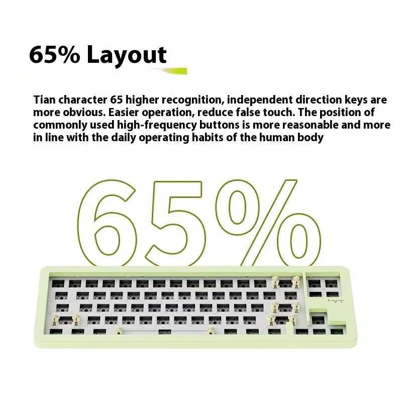 Vter Jeet65 سبائك الألومنيوم مجموعة لوحة المفاتيح الميكانيكية بلوتوث مجموعة لوحة المفاتيح اللاسلكية ثلاثي الوضع دعم عبر ألعاب الكمبيوتر الهدايا الرياضة الإلكترونية #3