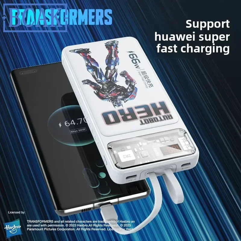 New Style BCAK Transformers Power Bank Comes with  20000mAh Ultra-thin and  Fast Charging Compact and Portable Mobile Power Supp