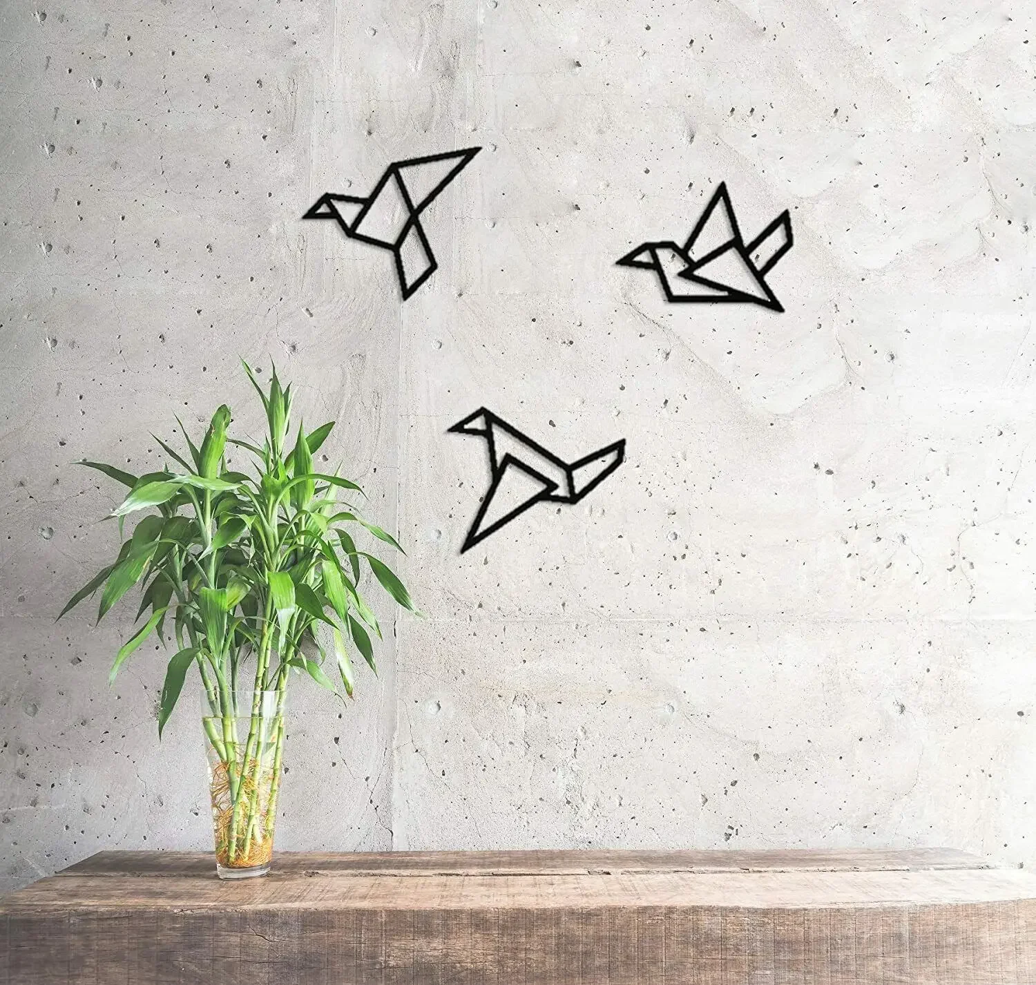 CIFBUY 3 Pcs Simple Bird Modern Style Decoration Iron Art Silhouette Hanging Wall Art Iron Crafts Wall Decoration