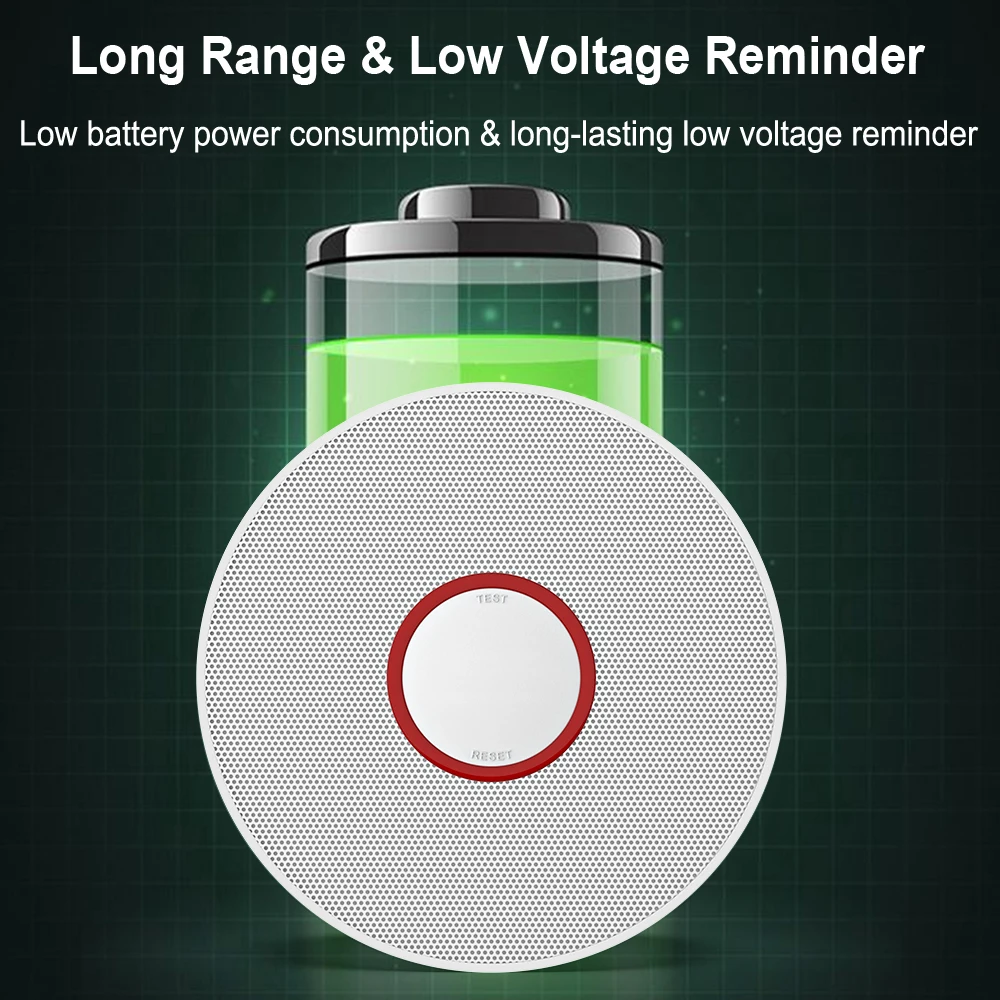 Detector De Monóxido De Carbono e Alarme De Fumaça, Sensor De Alarme De Som, Home Security Protection, High Sensitive Co, 2 em 1