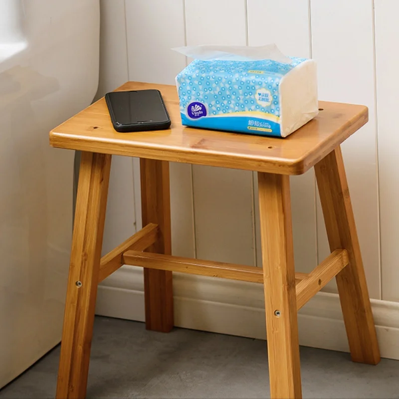New Furniture Children's Stool Wooden Bench Small Stool Short Home Bathroom Step Stool Portable Bench Pratical Chairs image 5