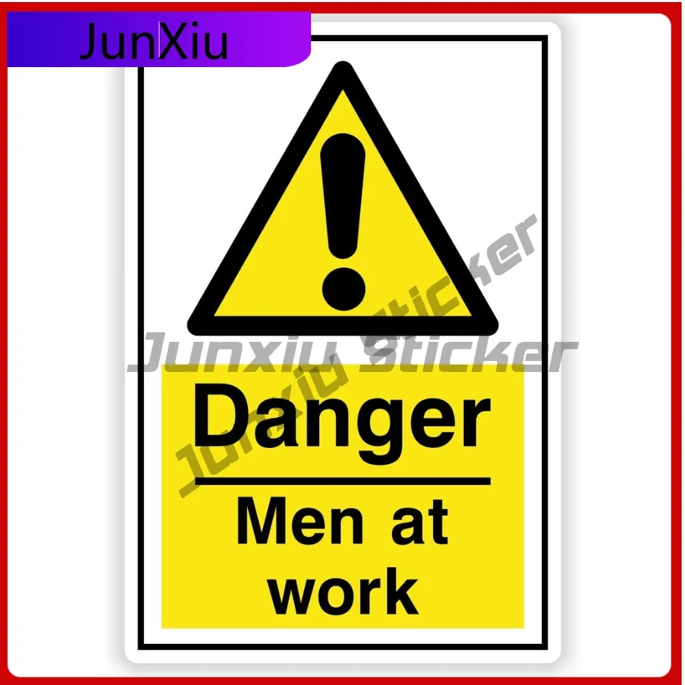 

Danger Men At Work Funny Cute Window Car Scratch Cover Auto Accessories Vinyl Decal For Car Truck SUV Window Bumper Laptop