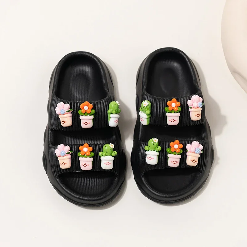 Kids Slippers Sweet Bathroom Shoes Non-slip Children Sandals Casual for Vacation 2025 New Fashion Boys Girls Cute Slippers Soft
