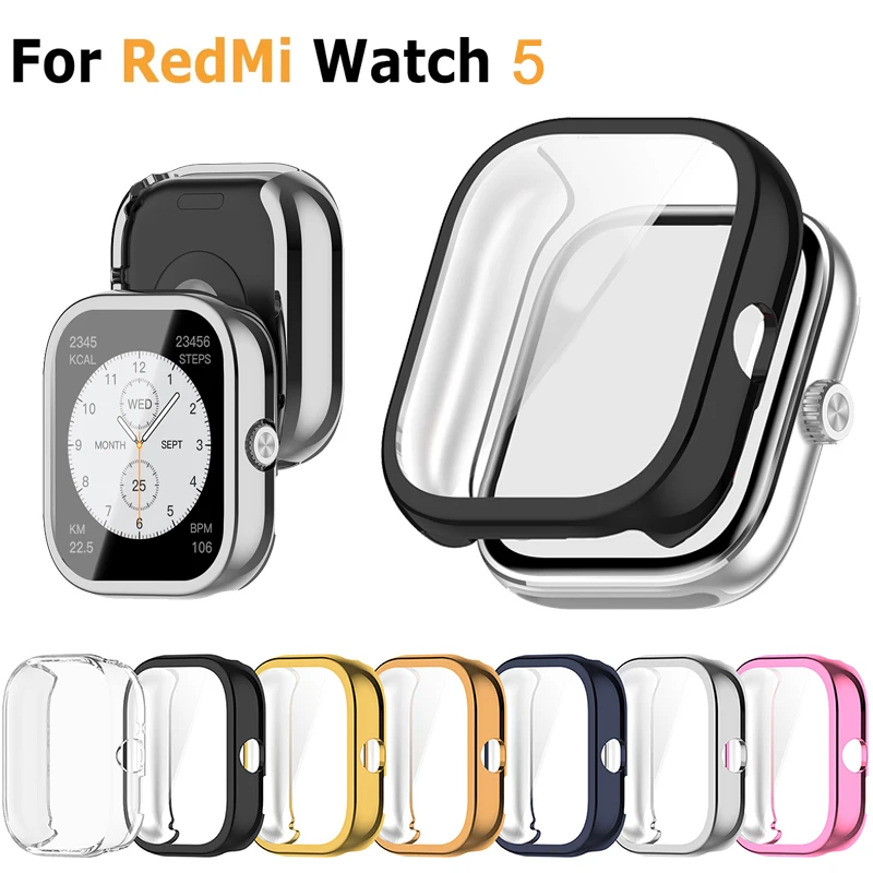 For Mi Redmi Watch 5 Screen Protector Case Soft TPU All-Around Protective Bumper Cover Accessories for Redmi Watch 5 Active/Lite