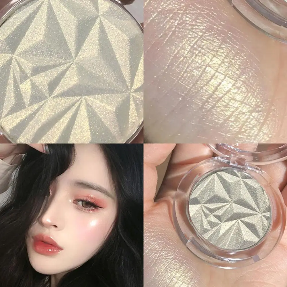 1pcs Diamond Highlighter Powder Palette Face Contour Cosmetics Makeup Lasting Waterproof Brighten O9j7