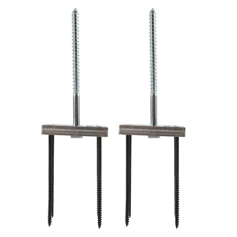 [A92P!】 6 Sets Newel Post Fastener Newel Post Mounting Kit Wood Handrail Installation Hardware Works On Finished Floors, Stairs
