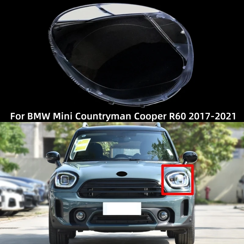 

Для BMW Mini Countryman Cooper R60 2017 2018 2019 2020 2021, стеклянная крышка объектива, сменная передняя автомобильная фара, авто корпус