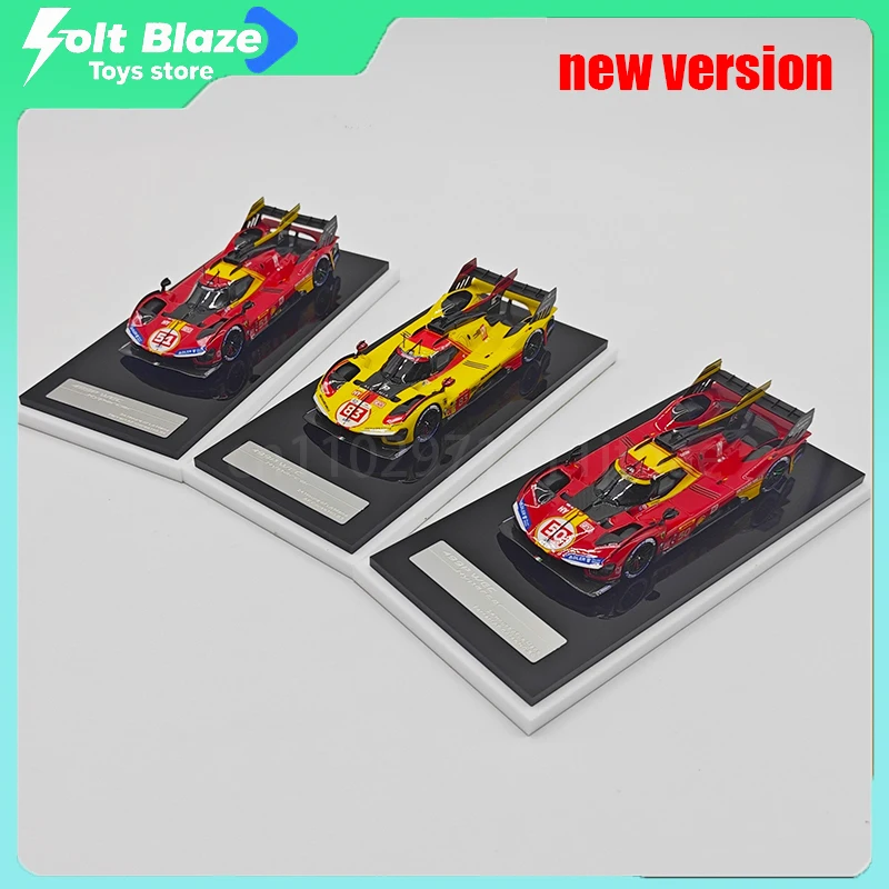 

Изысканная модель 1/64 Ferrari 499P Le Mans Endurance Race Car 2024, имитация коллекционного полимерного гоночного автомобиля, модель мальчика, игрушки на день рождения, подарок