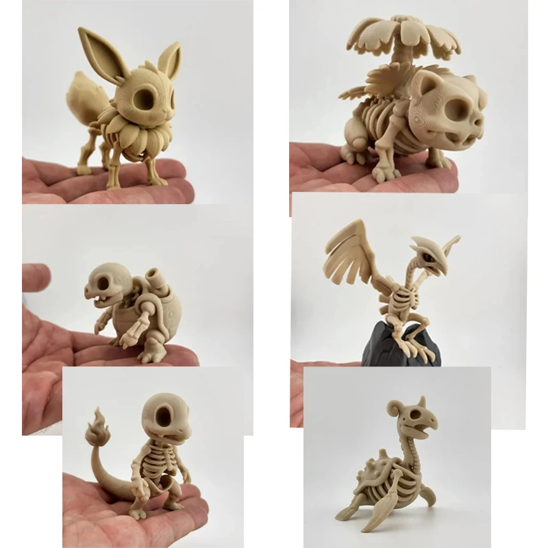 

Модель скелета покемона: Эвей, Чармандер. Аниме-фэндогерати, 3D-печать, материал PLA. Коллекционная игрушка-украшение, подарок для коллекционеров.