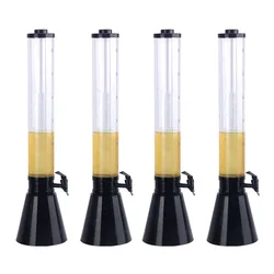 4 Units in One, Beer Tower for Men, Clear Beverage Dispenser, Included Ice Tube, Home Bar Party, Best Gift for Men, 100 Ounce