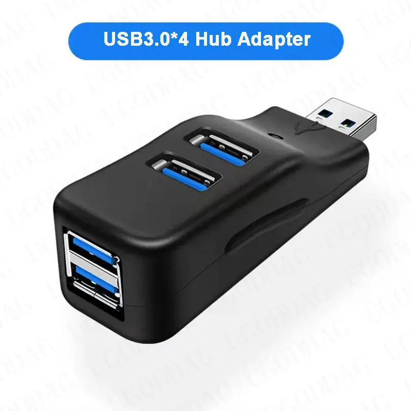 4 Port USB 3.0 HUB Adapter 5Gbps High Speed Data Tranfer Splitter for PC Laptop Notebook Tablet Macbook U Disk Reader Extender