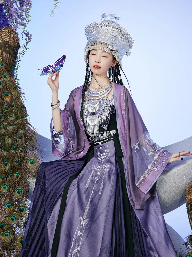 

Модный повседневный и экзотический стиль с вышивкой Hanfu для женщин