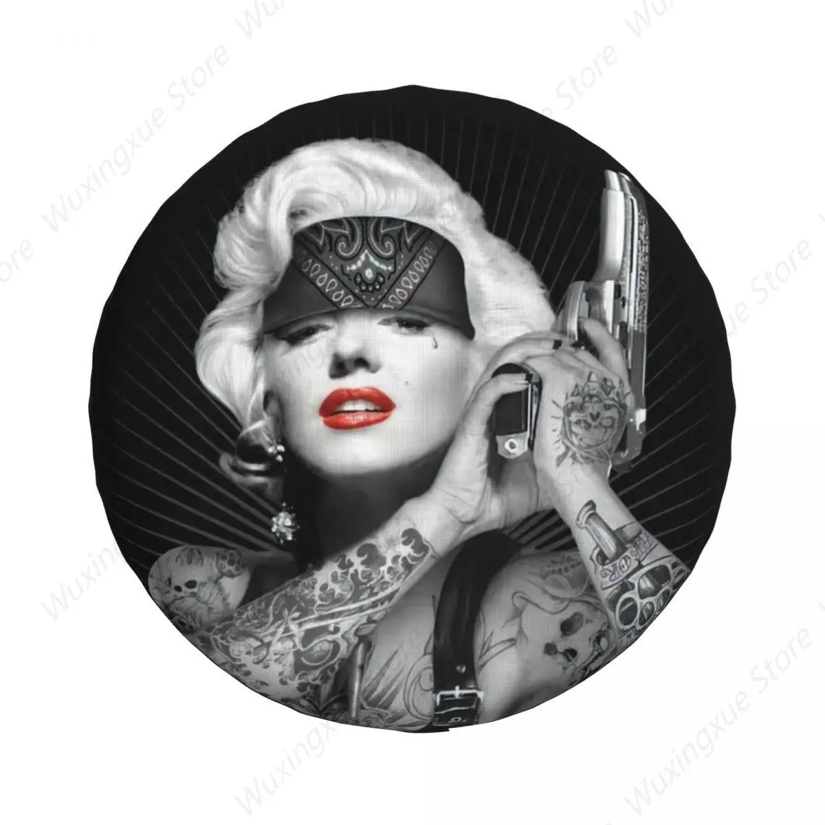 

Забавный чехол для шин Мэрилин Монро, защита колес, защита от атмосферных воздействий, универсальный для прицепа Jeep, внедорожника, грузовика, кемпера, туристического прицепа