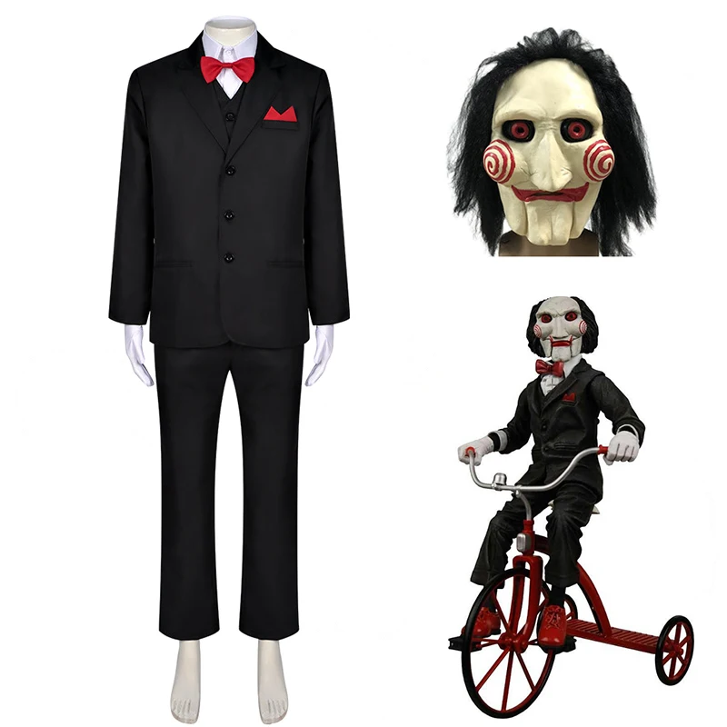 Saw Billy-Disfraces de Cosplay para hombre, uniforme de juego de rol de película de terror, traje de fiesta de Carnaval y Halloween