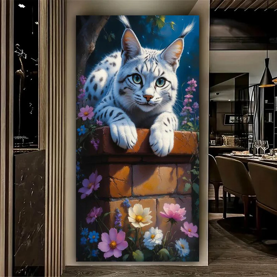 

Black and White Cat Diy Diamond Painting New Collection Large Size Animals Full Square Round Drill Mosaic Embroidery Picture