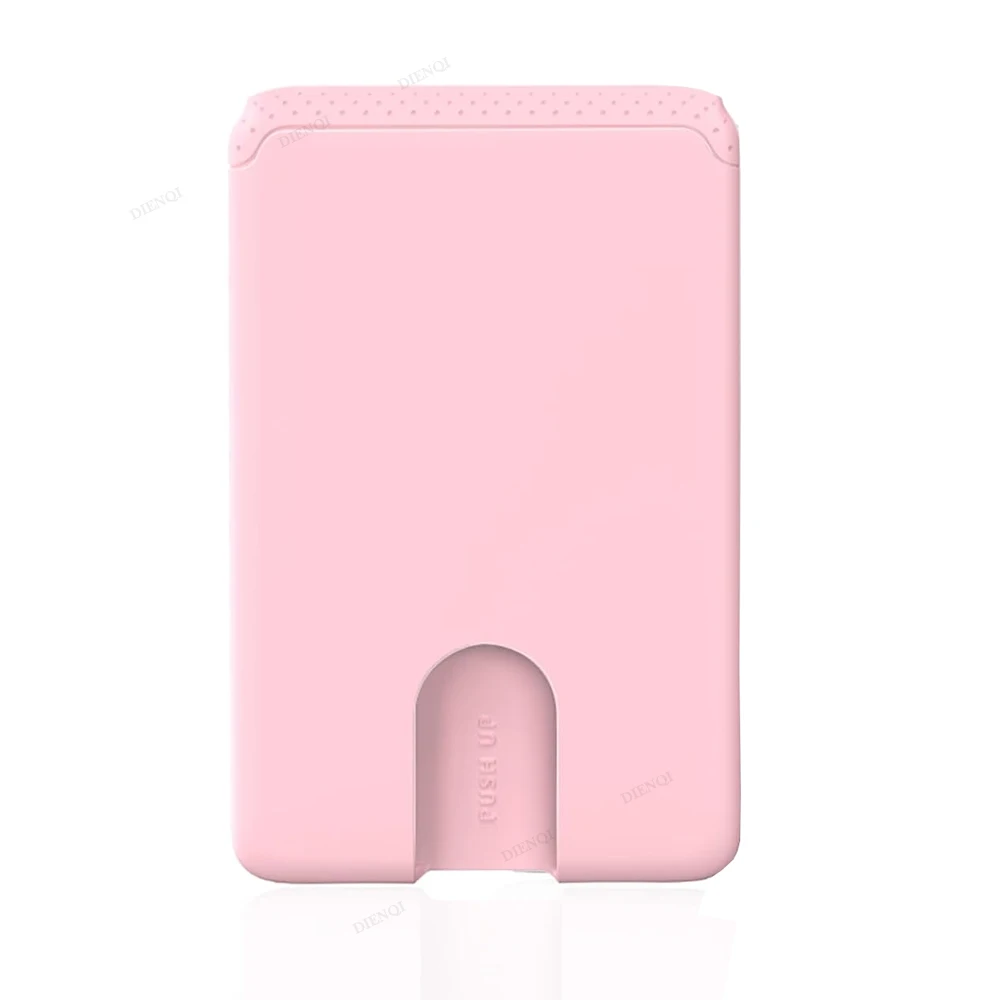Kaarthouder voor mobiele telefoon Stick on Anti-vallen Creditcardhouder Easy Push 3M zelfklevende zachte siliconen telefoonportemonnee Compatibel
