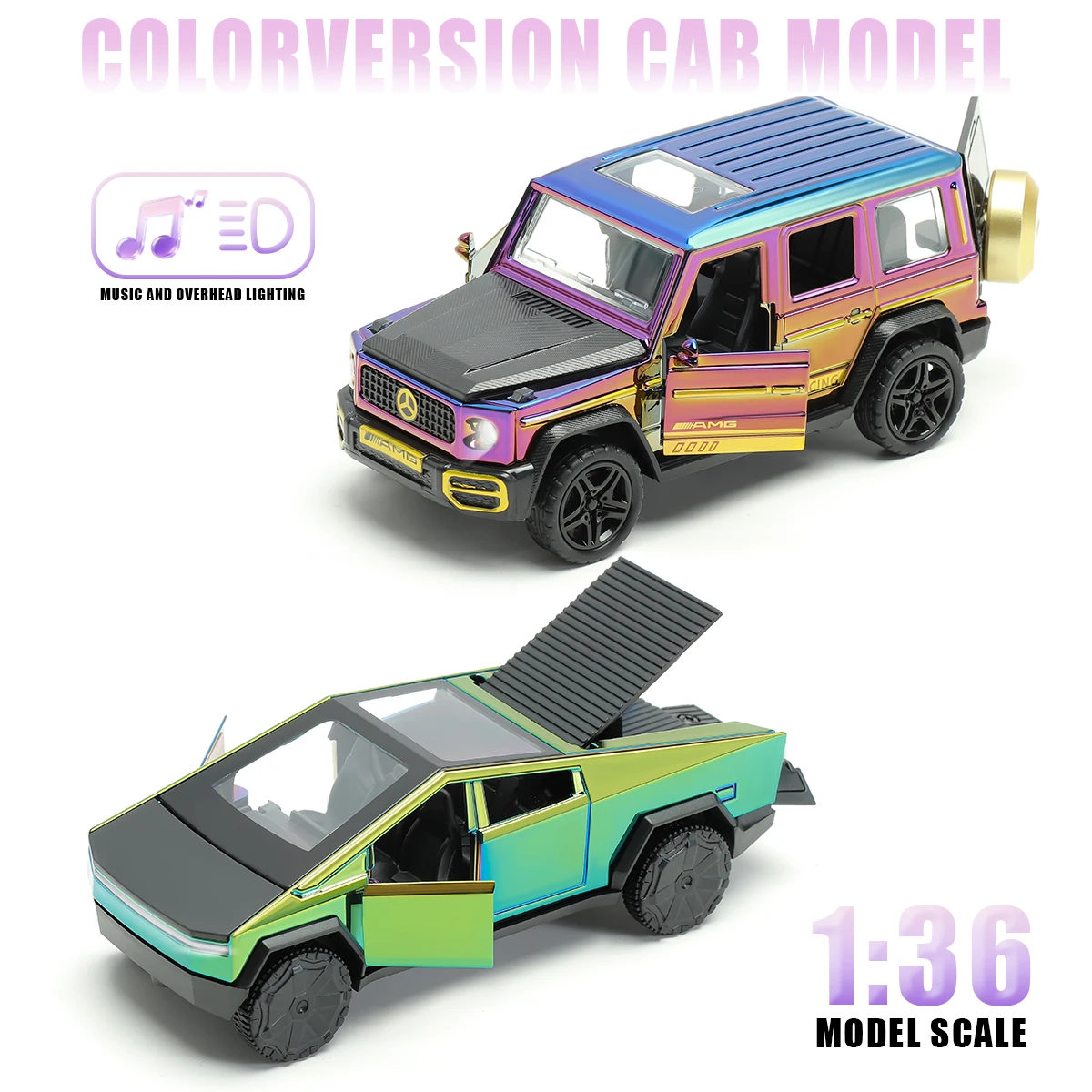 

1/36 Benz G63 Car Models Sound and Light Toys Alloy Diecast Toy SUV Model Pull Back Off-road Vehicles For Childrens Gifts