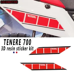 For Tenere 700 Tenere 700 Rally 2023 Side Rear Panel Pad Sticker Accessories 3D Epoxy Resin Sticker Protection Kit